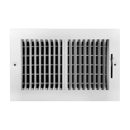 True Aire Tru Aire 6 in. H X 10 in. W 2-Way Powder Coat White Steel Wall/Ceiling Register C102M 10X06